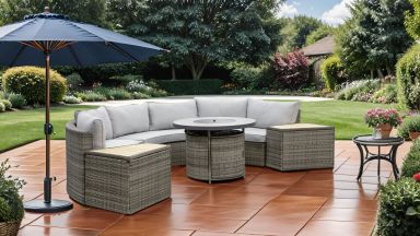 6 Pc. Conversation Set w/ Fire Pit
