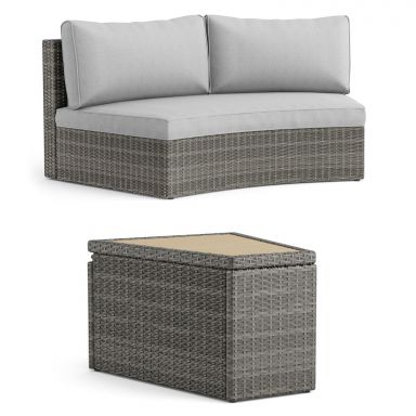 5 Pc. Sectional Sofa w/ 2 End Tables