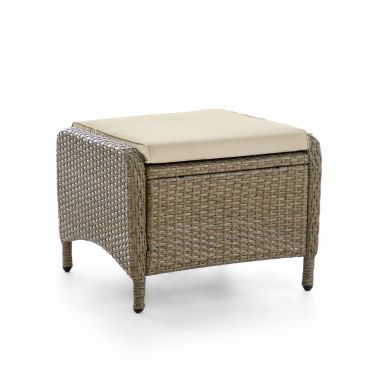 Ottoman (2/CTN), Beige/Natural Teak
