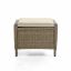 Ottoman (2/CTN), Beige/Natural Teak