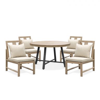 5 Pc. Game Table Set w/ 4 Armless Chairs