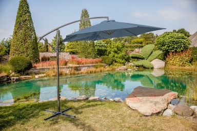 Cantilever Umbrella w/ LED, Light Sapphire