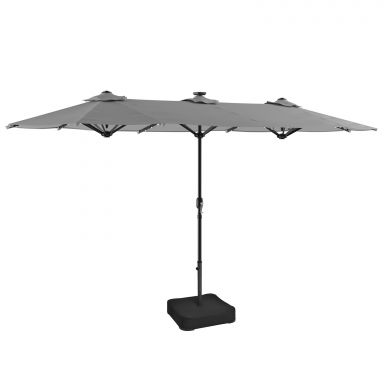 Rectangular Market Umbrella, Gray