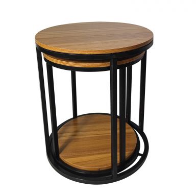 Nesting Tables (2/CTN), Natural/Black