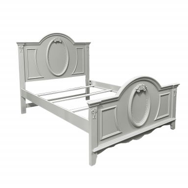 Flora Wooden Teenager Twin Bed  (Gray Finish)