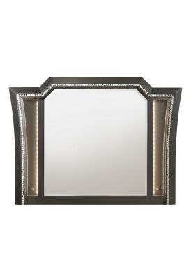 Kaitlyn 51"L x 38"H Rectangular Mirror w/LED (Metallic Gray)