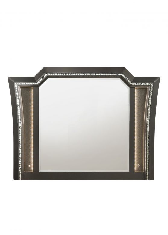 Kaitlyn 51"L x 38"H Rectangular Mirror w/LED (Metallic Gray)