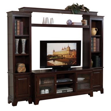 Halden 94"L Entertainment Center (Merlot)
