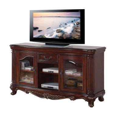 Remington 65"L Rectangular TV Stand (Brown Cherry)