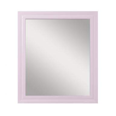 Gaines 34"L x 39"H  Rectangular Mirror (Pink High Gloss Finish)