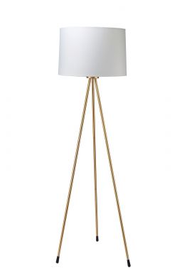 Floor Lamp, White/Gold