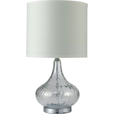 15"H Glass Clear Table Lamp