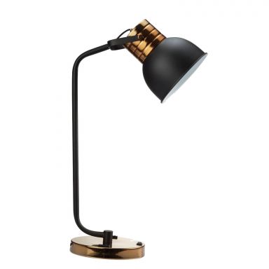 Table Lamp, Black/Antique Gold
