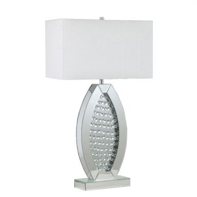 Table Lamp, Silver/White