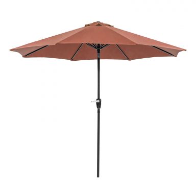 9' Outdoor Umbrella w/ Auto Tilt, Red