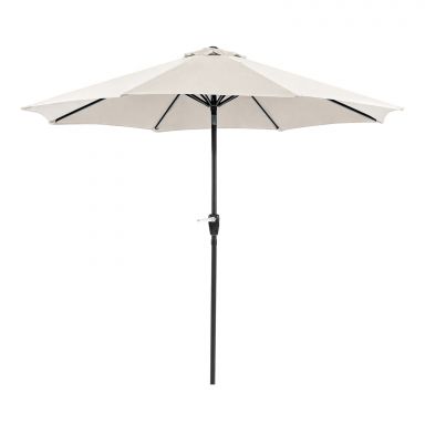 9' Outdoor Umbrella w/ Auto Tilt, Beige