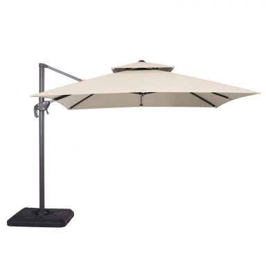 10' Square Umbrella, Double Top, Tan
