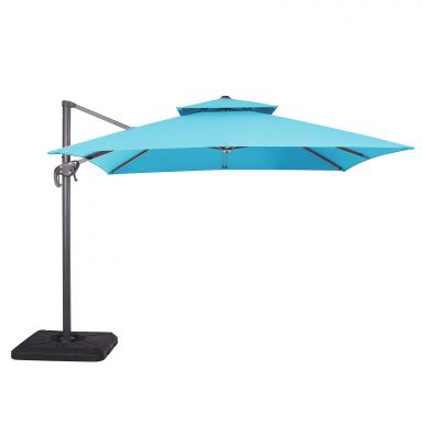 10' Square Umbrella, Double Top, Teal
