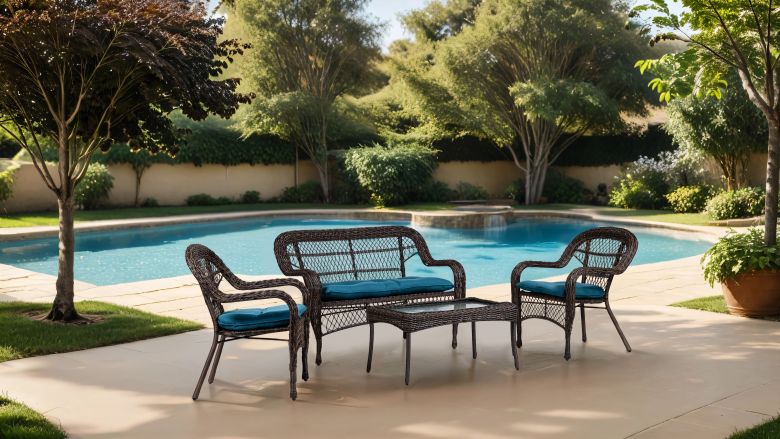 4 Pc. Wicker Conversation Set (9 Pack)