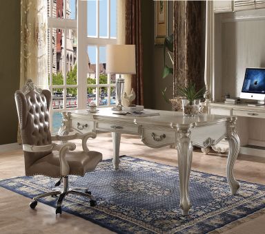 Versailles 72"L Executive Writing Desk (Bone White)