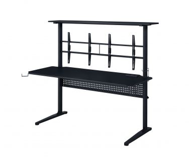 Canzi 59"L Gaming Desk w/USB (Black Finish)