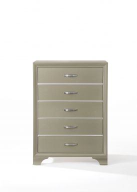 Carine 34"L 5 Drawers Chest (Champagne)