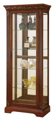 Addy 4 Shelves Lighted Curio (Cherry)