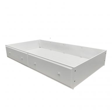 Flora Wooden Teenager Trundle (Twin)-Optional (White Finish)