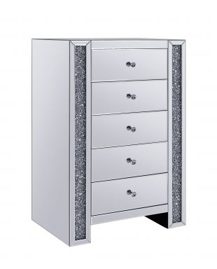 Noralie 29"L Cabinet (Mirrored & Faux Diamonds)