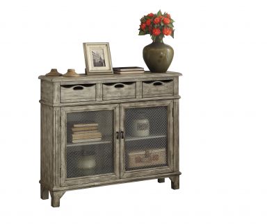 Vernon Rectangular Console Table (Weathered Gray)