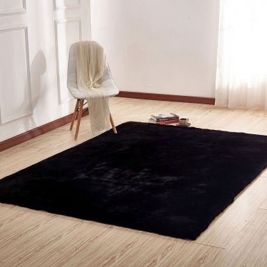 5' X 7' Area Rug, Black
