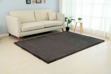 5' X 7' Area Rug, Charcoal