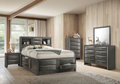 Ireland 8 Drawers Full Bed (Gray Oak)