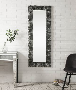 Kachina 24"L x 63"H Rectangular Accent Mirror (Mirrored & Faux Gems)