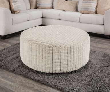 Ottoman, Cream/Tan