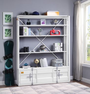 Cargo 66"L Bookcase w/Ladder (White)