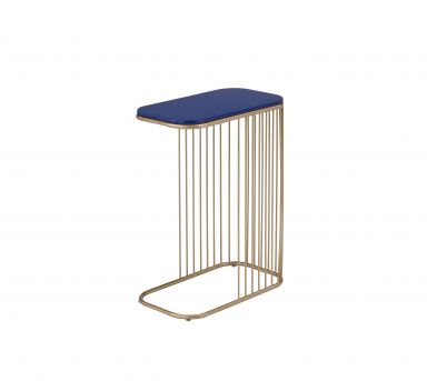 Aviena Rectangular Accent Table (Blue & Gold Finish)