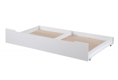 Loreen Wooden Teenager Trundle (Twin)-Optional (Oak & White Finish)