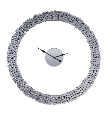 Kachina Glam Wall Clock (Mirrored & Faux Gems)