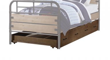 Adams Wooden Teenager Trundle (Twin)-Optional (Antique Oak)