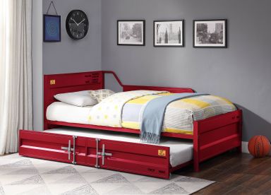 Cargo  Teenager Daybed w/Trundle (Twin) (Red)