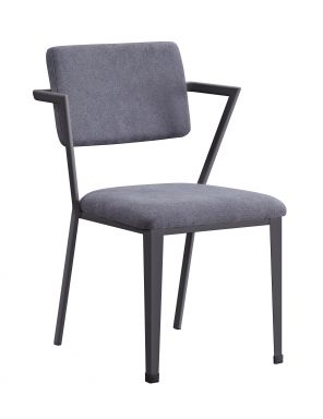 Cargo 24"W Upholstered Office Chair (Gray Fabric & Gunmetal)