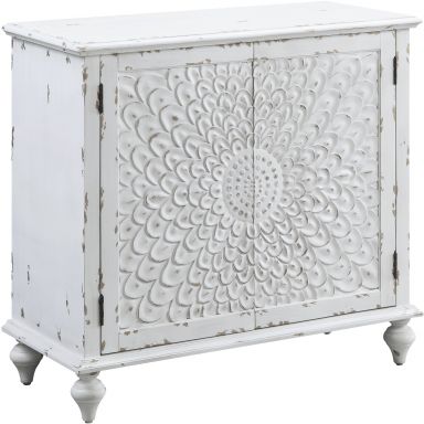 Daray Rectangular Console Table (Antique White Finish)