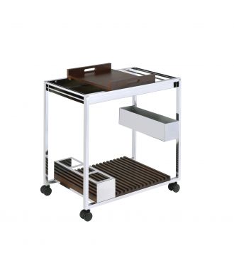 Lisses 30"L Serving Cart (Chrome)