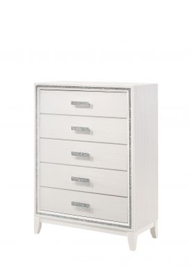 Haiden 35"L 5 Drawers Chest (White Finish)