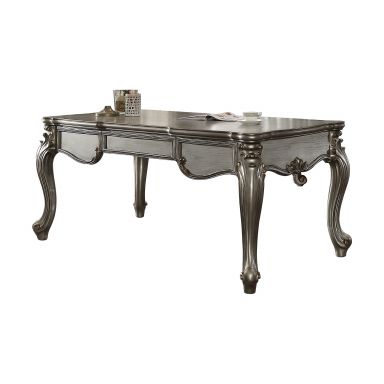 Versailles 3 Drawers 72"L Executive Writing Desk (Antique Platinum)