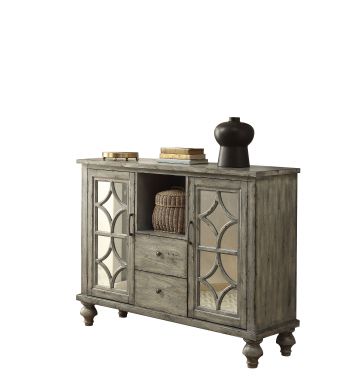 Velika Rectangular Console Table (Weathered Gray)