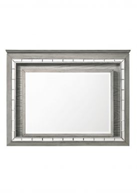 Antares 48"L x 37"H Rectangular Mirror w/LED (Light Gray Oak)