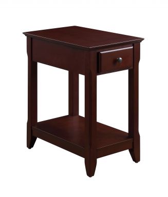 Bertie 1 Drawer Rectangular Accent Table (Espresso Finish)