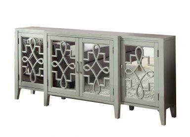 Kacia 72"L Rectangular Console Table (Antique Gray)